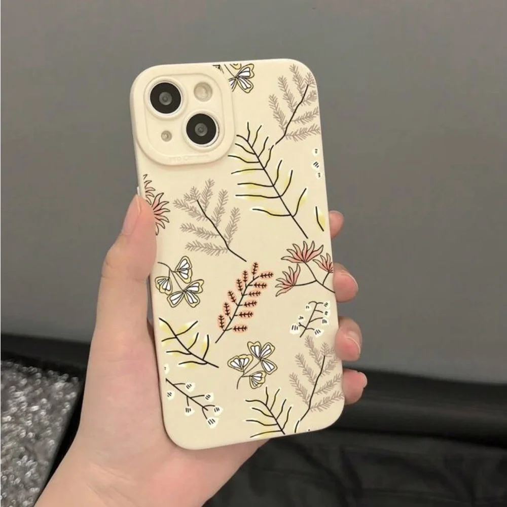 ⚠️Clearance iPhone 14 Pro/Pro Max Beige Leaf Pattern Phone Case - Picture 3 of 4